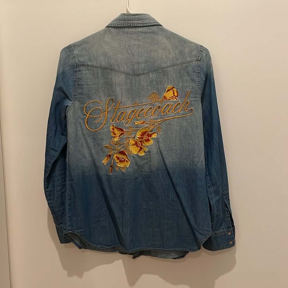 Embroidered Stagecoach Festival Denim Shirt Merch